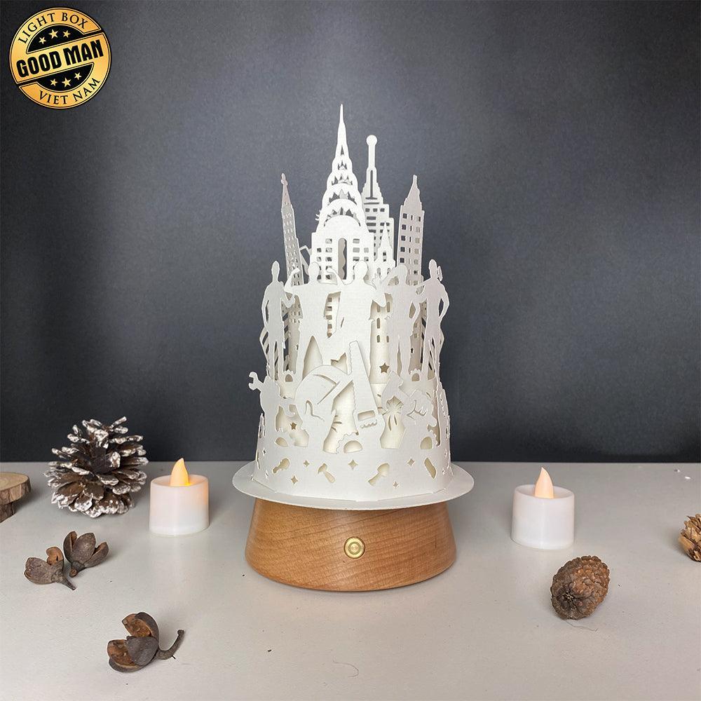 Labor Day - 3D Dome Lantern File - Cricut File - LightBoxGoodMan - LightboxGoodman