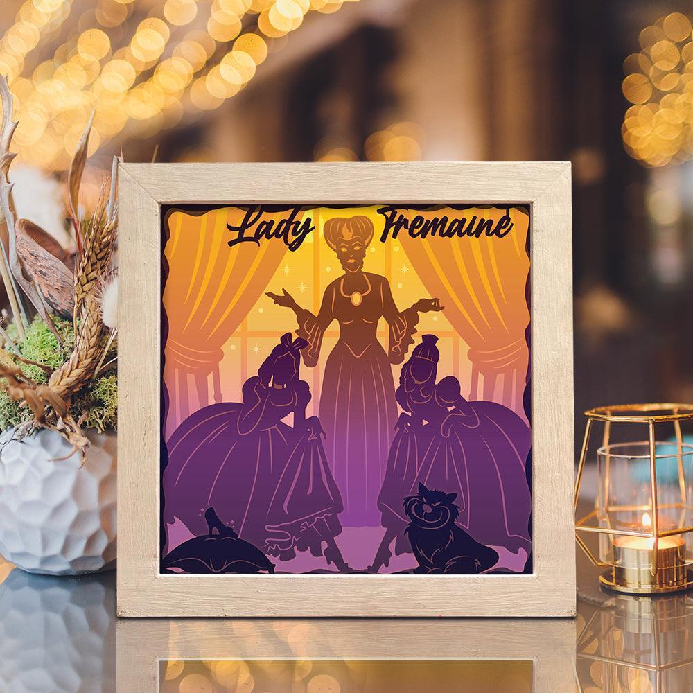 Lady Tremaine - Paper Cut Light Box File - Cricut File - 20x20cm - LightBoxGoodMan - LightboxGoodman