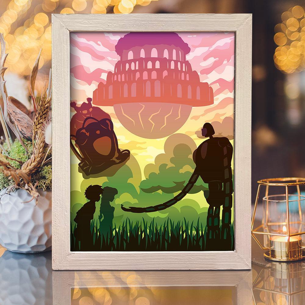 Laputa Castle in the Sky – Paper Cut Light Box File - Cricut File - 20x26cm - LightBoxGoodMan - LightboxGoodman