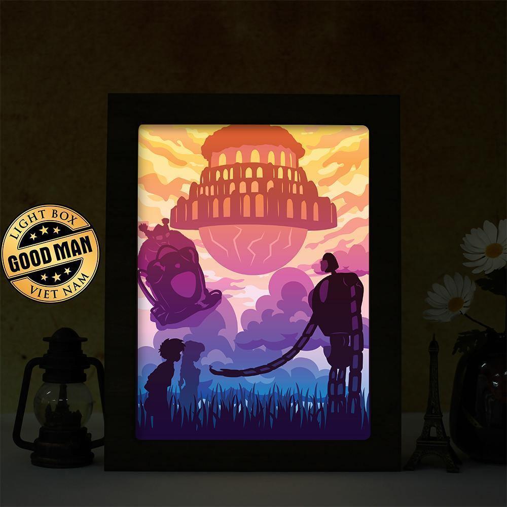 Laputa Castle in the Sky – Paper Cut Light Box File - Cricut File - 20x26cm - LightBoxGoodMan - LightboxGoodman