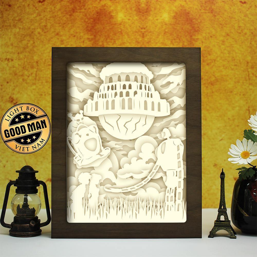 Laputa Castle in the Sky – Paper Cut Light Box File - Cricut File - 20x26cm - LightBoxGoodMan - LightboxGoodman