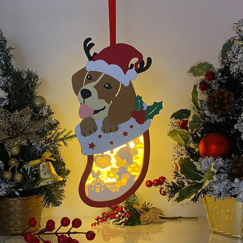 Leprechaun 1 - Paper Cut Pet Light Box File - Xmas Dog Motif - Cricut File - 11x6 Inches - LightBoxGoodMan - LightboxGoodman