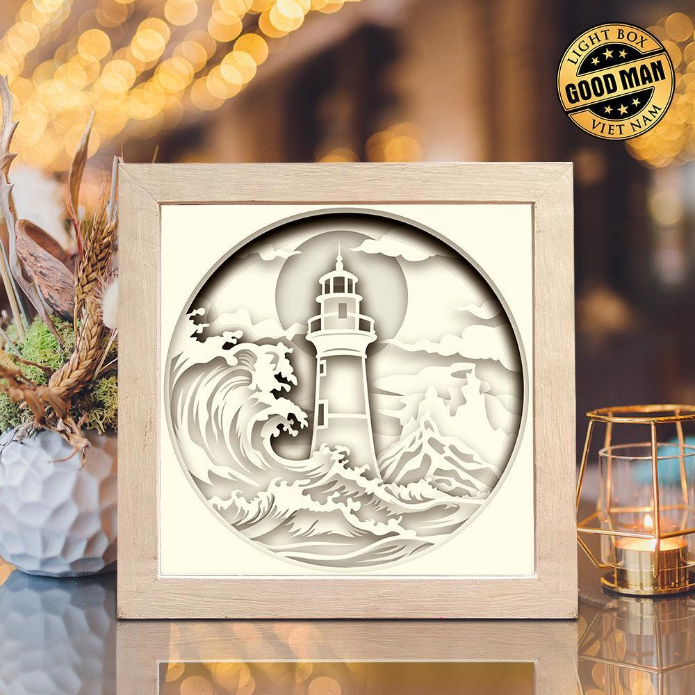 Lighthouse 10 – Paper Cut Light Box File - Cricut File - 8x8 Inches - LightBoxGoodMan - LightboxGoodman