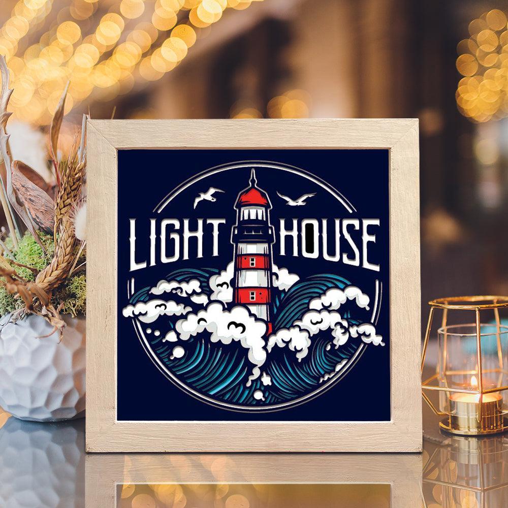 Lighthouse 12 – Paper Cut Light Box File - Cricut File - 8x8 Inches - LightBoxGoodMan - LightboxGoodman