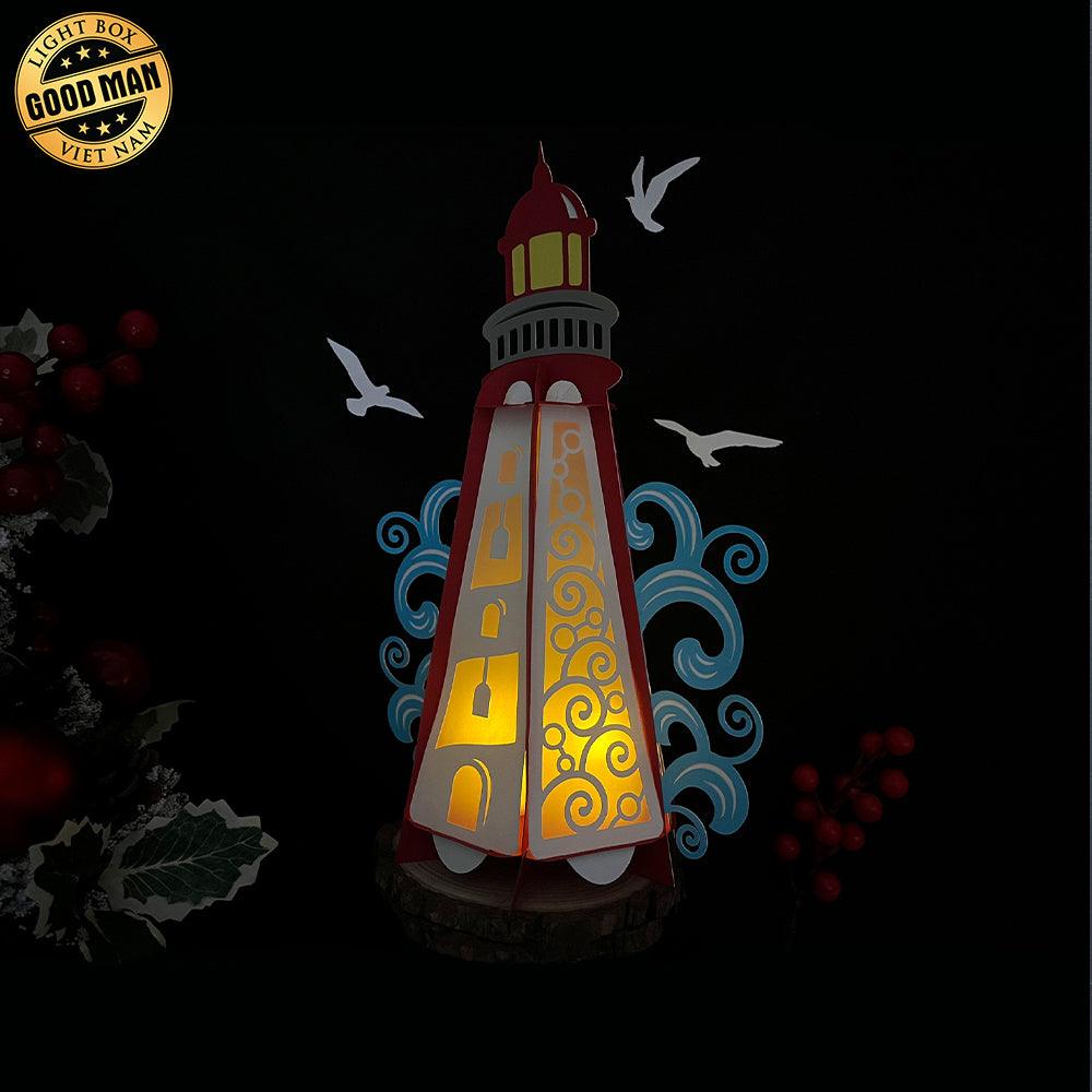 Lighthouse - 3D Lighthouse Lantern File - 11.3x5" - Cricut File - LightBoxGoodMan - LightboxGoodman