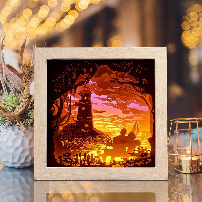 Lighthouse 6 – Paper Cut Light Box File - Cricut File - 8x8 Inches - LightBoxGoodMan - LightboxGoodman