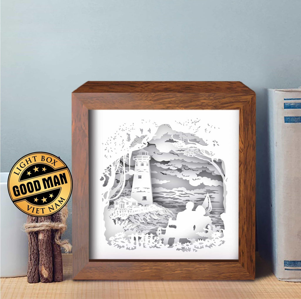 Lighthouse 6 – Paper Cut Light Box File - Cricut File - 8x8 Inches - LightBoxGoodMan - LightboxGoodman