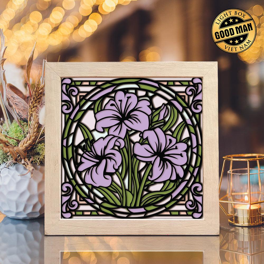 LiLy Flower – Paper Cut Light Box File - 8x8" - Cricut File - LightBoxGoodMan - LightboxGoodman