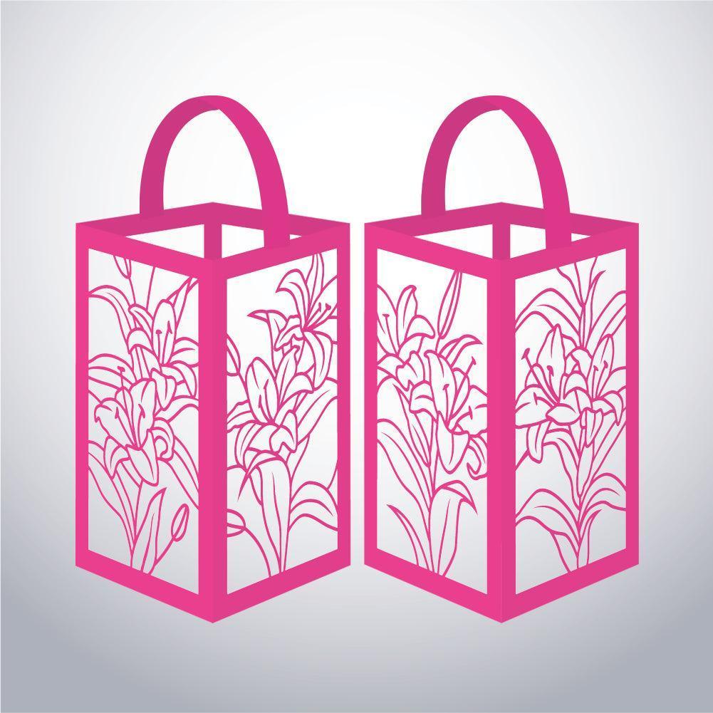 Lily - Paper Cut Lantern File - Cricut File - 10x16cm - LightBoxGoodMan - LightboxGoodman