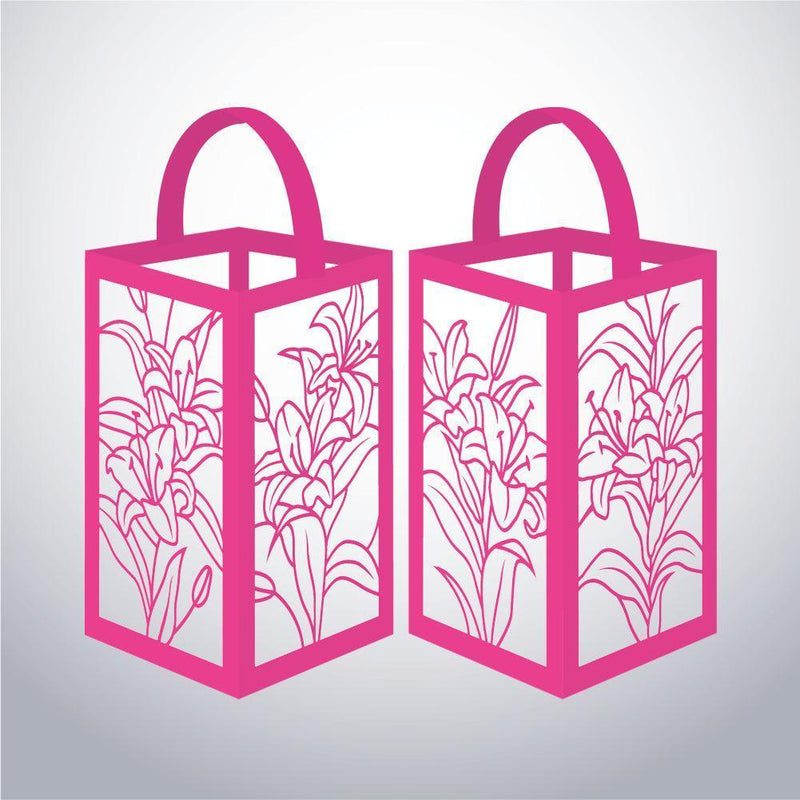 Lily - Paper Cut Lantern File - Cricut File - 10x16cm - LightBoxGoodMan - LightboxGoodman