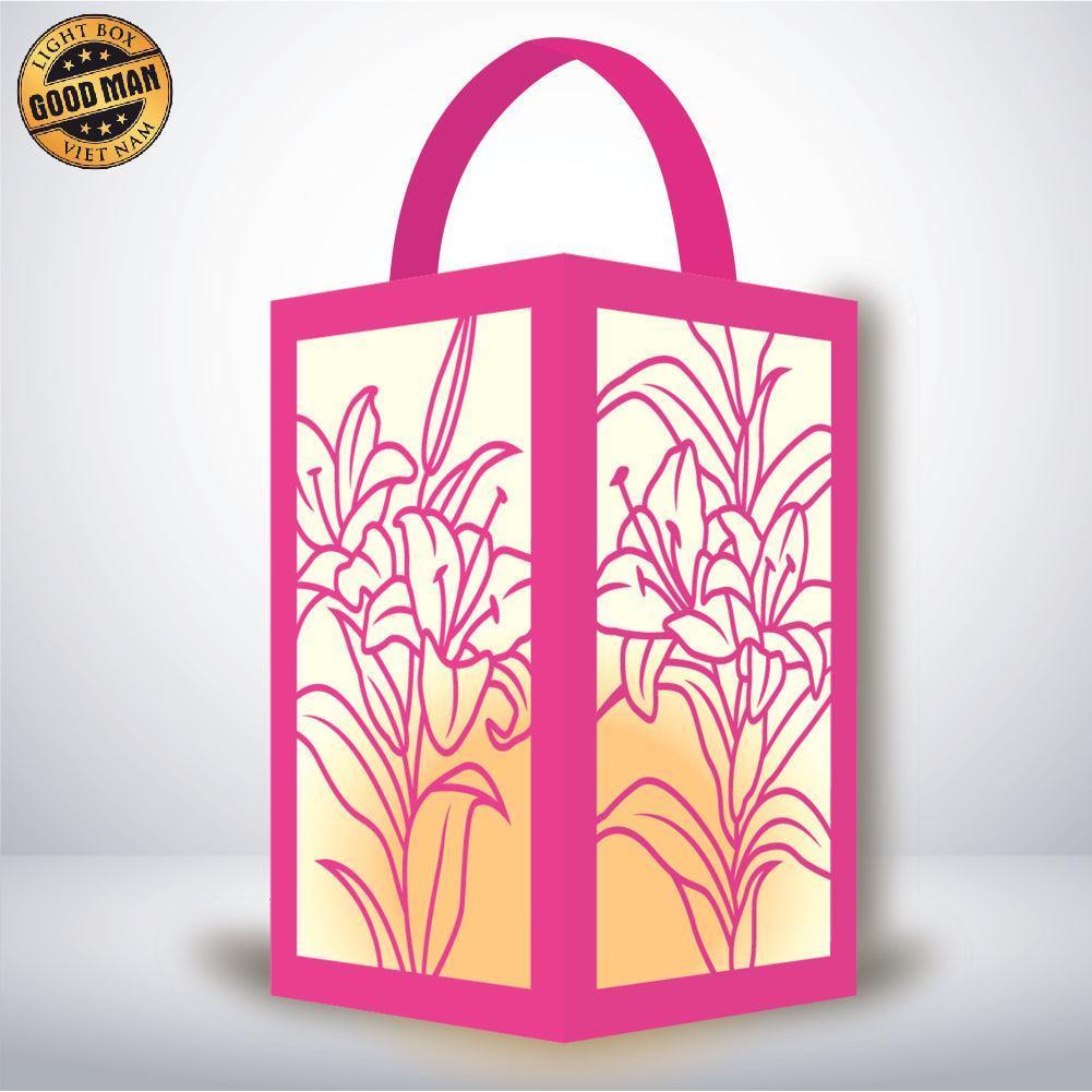Lily - Paper Cut Lantern File - Cricut File - 10x16cm - LightBoxGoodMan - LightboxGoodman