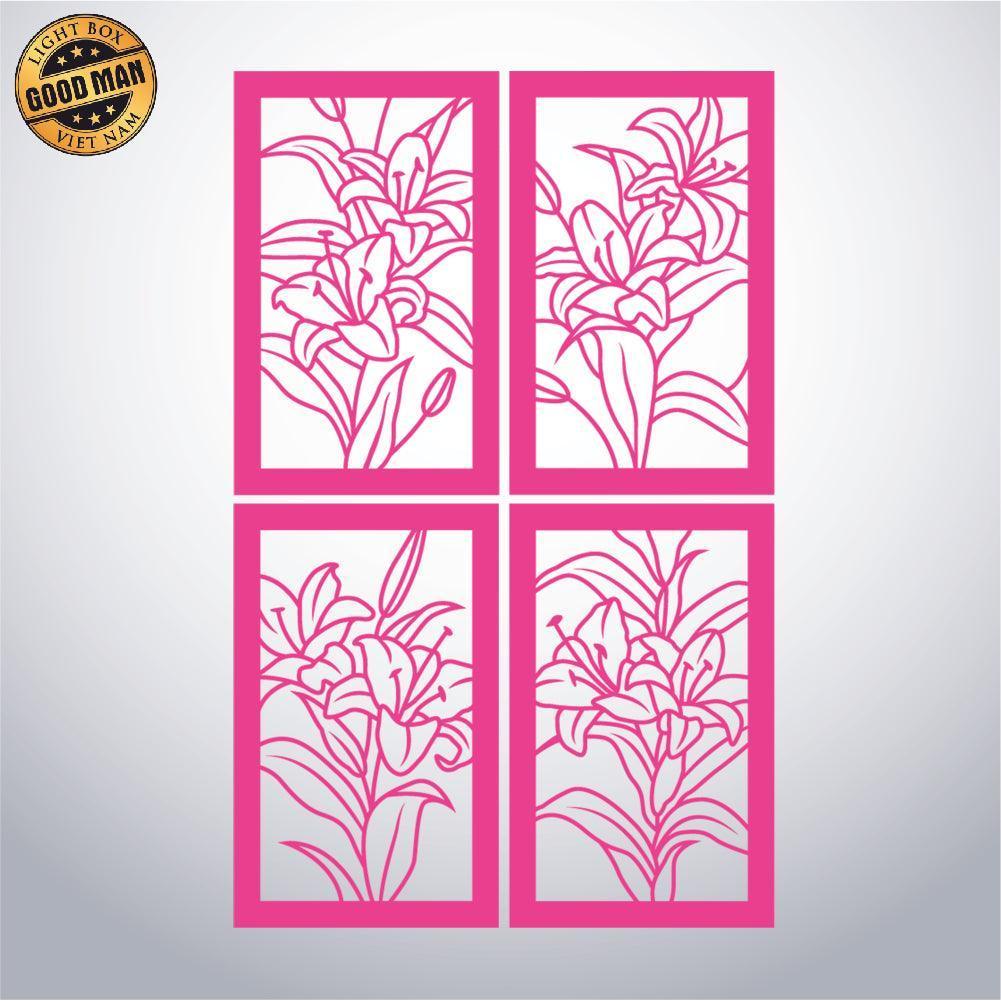 Lily - Paper Cut Lantern File - Cricut File - 10x16cm - LightBoxGoodMan - LightboxGoodman