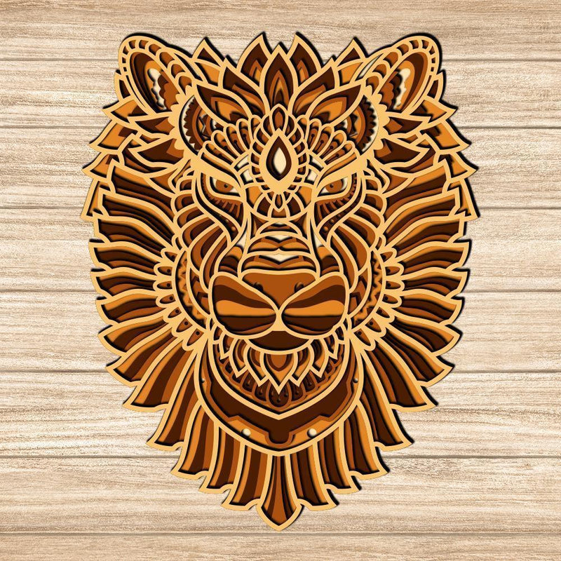 Lion - Paper 3D Layered File - Cricut File - 20x25cm - LightBoxGoodMan - LightboxGoodman