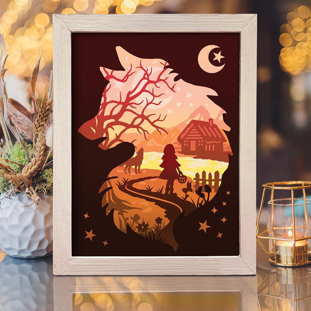 Little Red Riding Hood 2 – Paper Cut Light Box File - Cricut File - 20x26cm - LightBoxGoodMan - LightboxGoodman