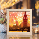 London 2 - Paper Cut Light Box File - Cricut File - 8x8 inches - LightBoxGoodMan