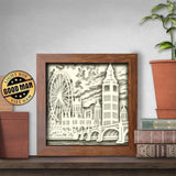 London 2 - Paper Cut Light Box File - Cricut File - 8x8 inches - LightBoxGoodMan - LightboxGoodman
