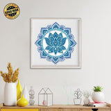 Lotus - Paper 3D Layered File - Cricut File - 21x21cm - LightBoxGoodMan - LightboxGoodman