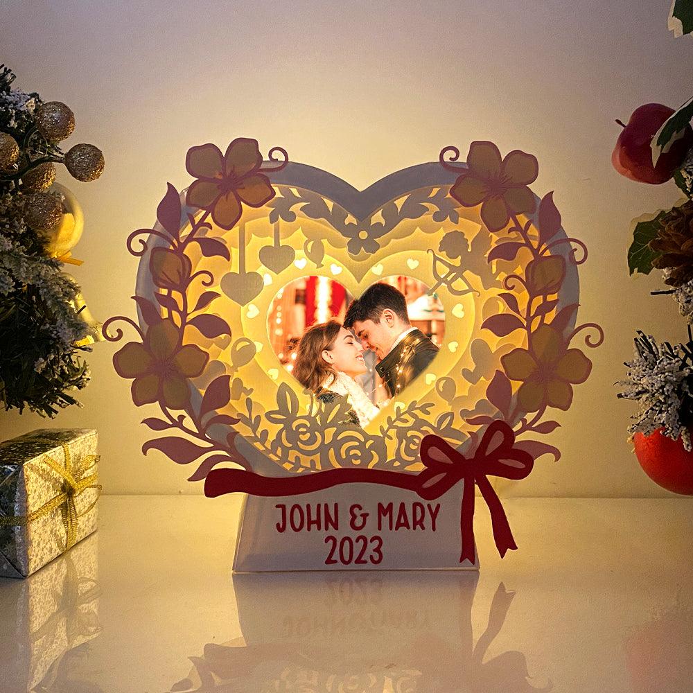 Love 3 - Personalized Heart Papercut Lightbox File - 7x7,6" - Cricut File - LightBoxGoodMan - LightboxGoodman