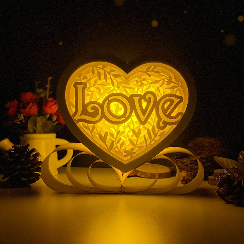 Love - Heart Papercut Lightbox File - 6.3x7.5" - Cricut File - LightBoxGoodMan - LightboxGoodman