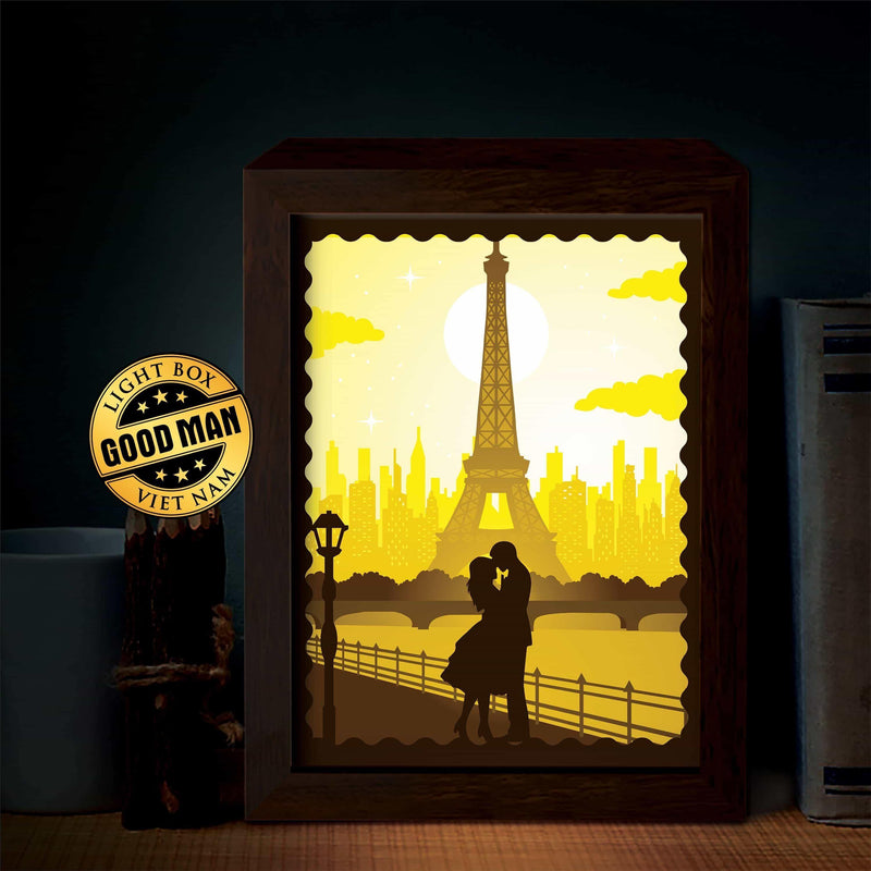Love In Paris 3 – Paper Cut Light Box File - Cricut File - 8x10 Inches - LightBoxGoodMan - LightboxGoodman