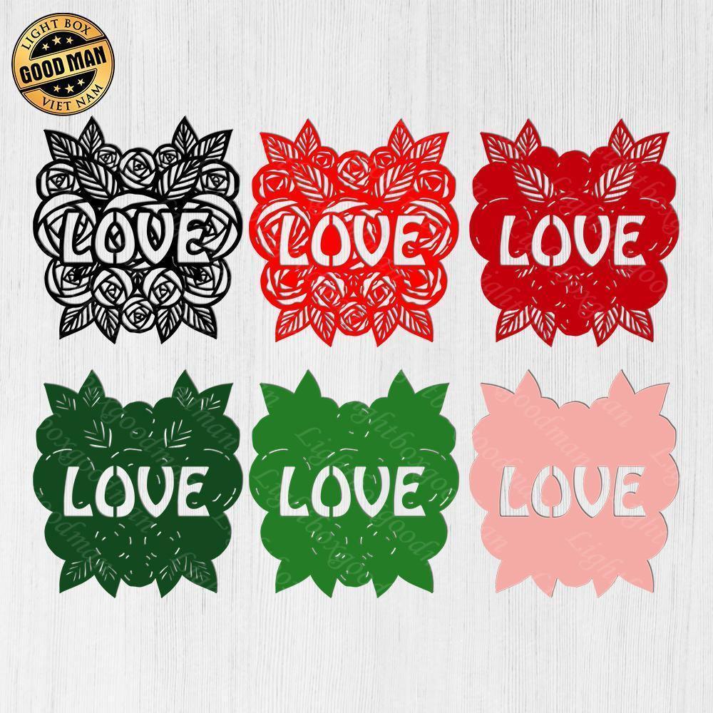 Love - Paper 3D Layered File - Cricut File - 20x20cm - LightBoxGoodMan - LightboxGoodman