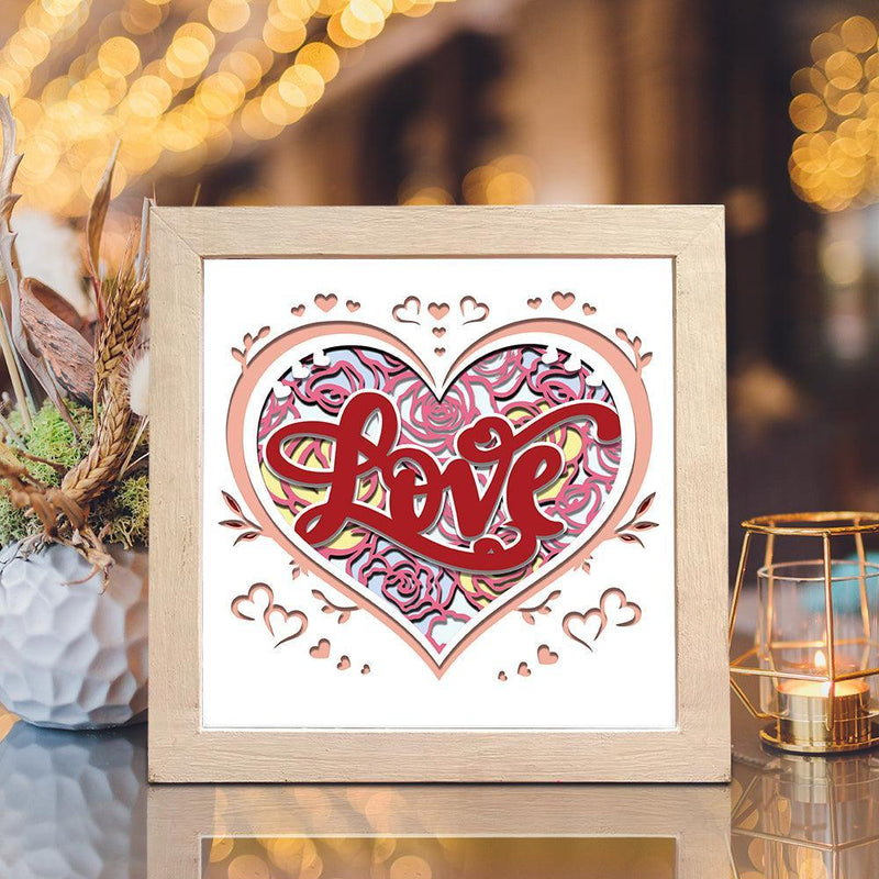 Love Roses – Paper Cut Light Box File - Cricut File - 8x8 Inches - LightBoxGoodMan - LightboxGoodman