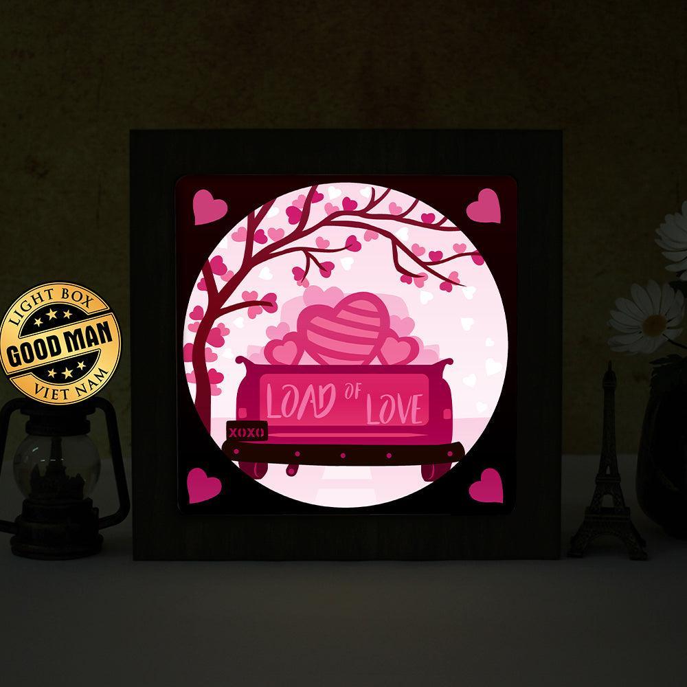 Love Truck – Paper Cut Light Box File - Cricut File - 8x8 Inches - LightBoxGoodMan - LightboxGoodman