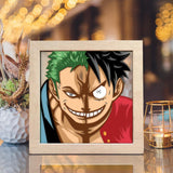 Luffy and Zoro – Paper Cut Light Box File - Cricut File - 8x8 inches - LightBoxGoodMan