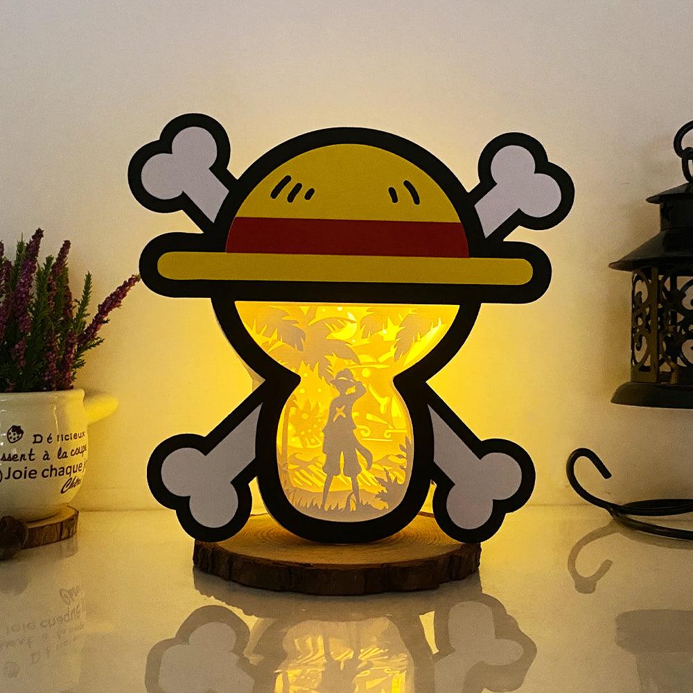Luffy - One Piece Papercut Lightbox File - 7.5x7" - Cricut File - LightBoxGoodMan - LightboxGoodman