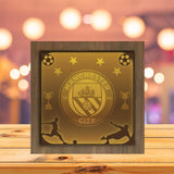 Manchester City - Paper Cutting Light Box - LightBoxGoodman
