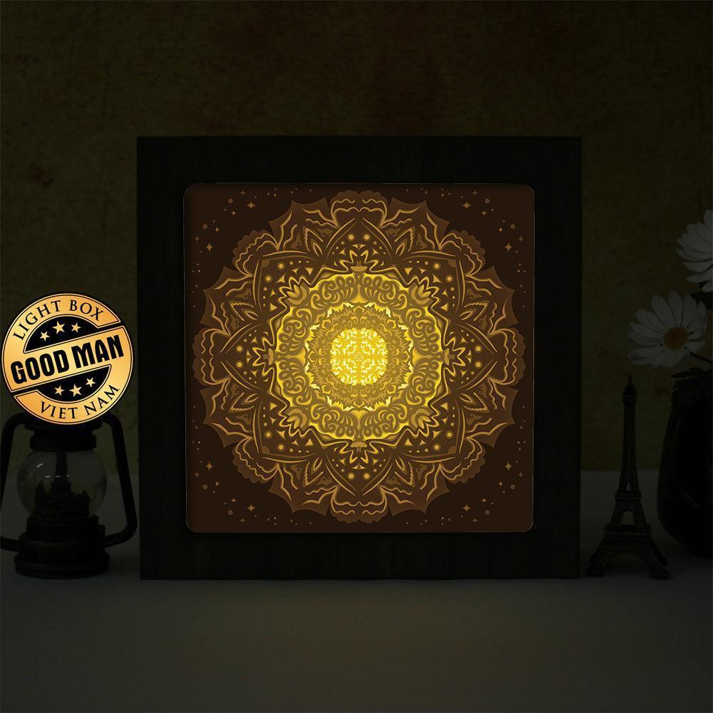 Mandala 3 – Paper Cut Light Box File - Cricut File - 20x20cm - LightBoxGoodMan - LightboxGoodman