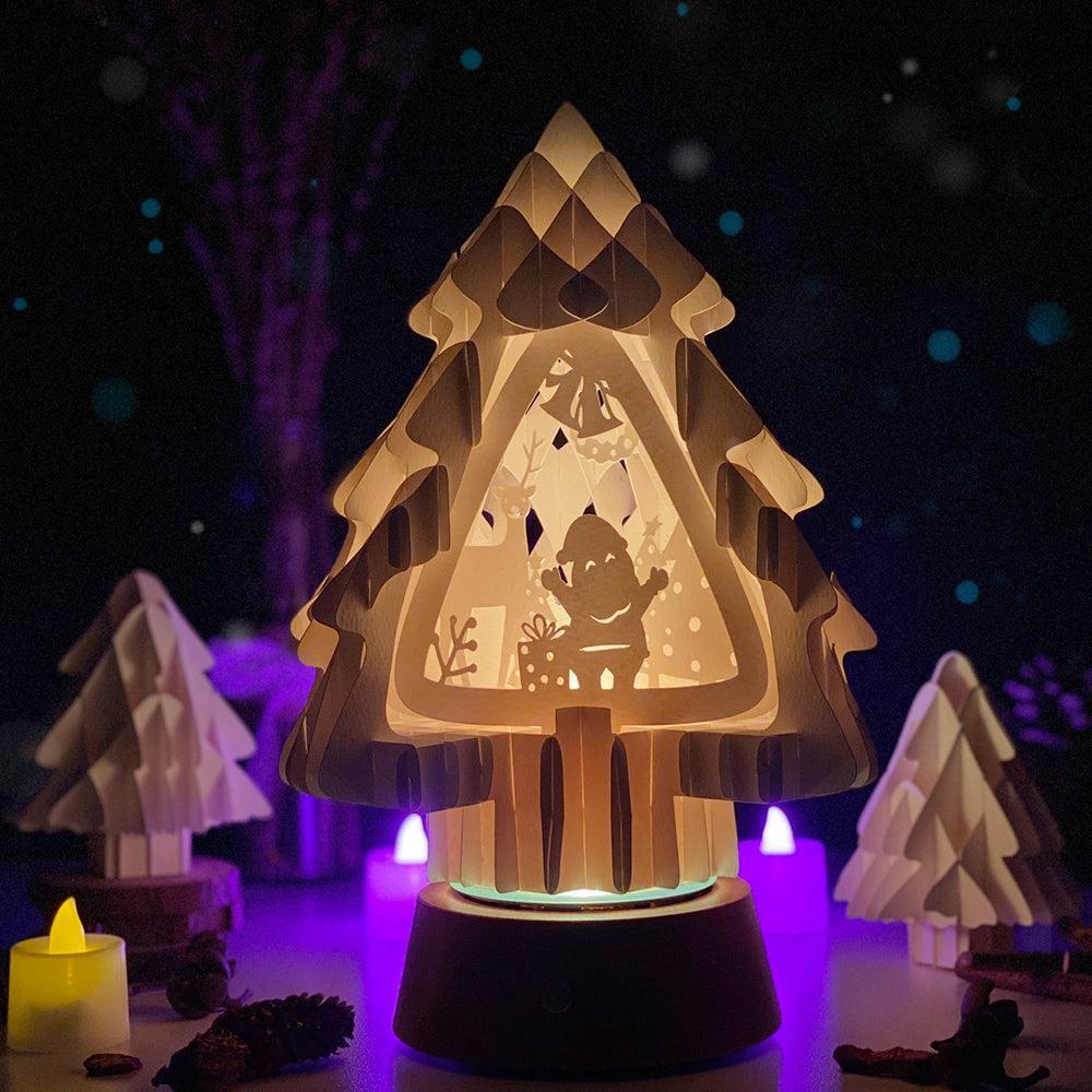 Merry Christmas 1 - 3D Pop-up Light Box Pine File - Cricut File - LightBoxGoodMan - LightboxGoodman