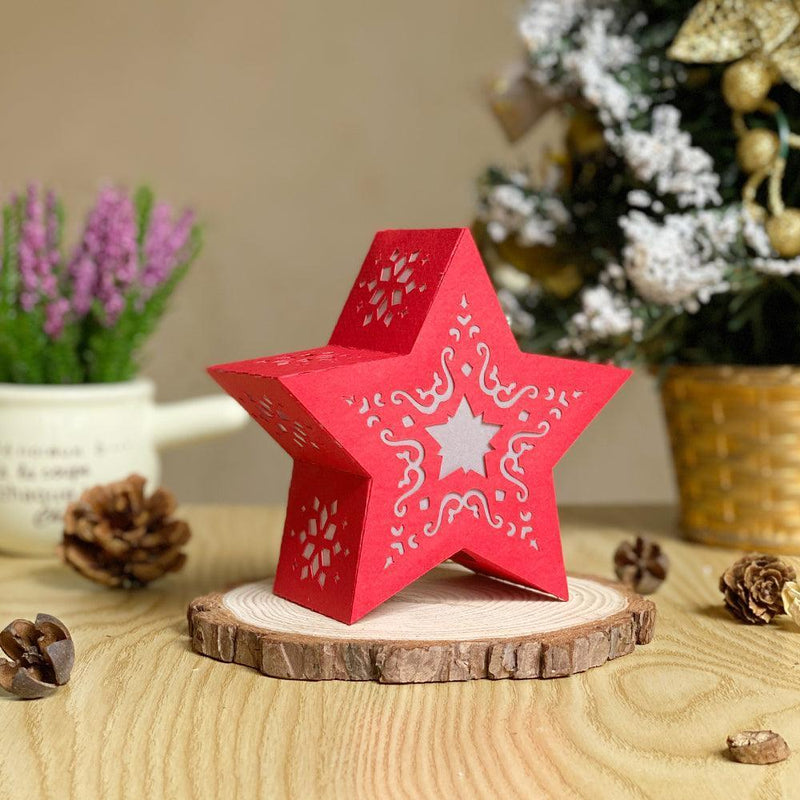 Merry Christmas 1 - 3D Star Lantern File - Cricut File - LightBoxGoodMan - LightboxGoodman