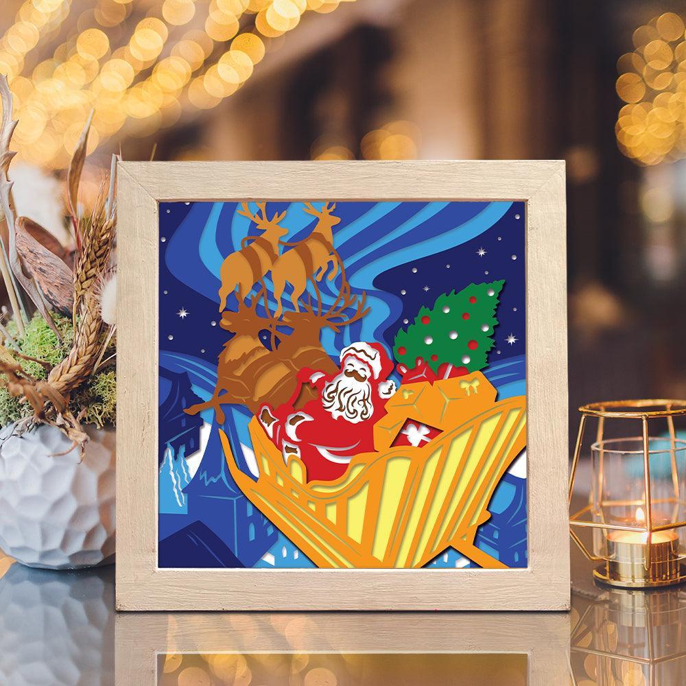 Merry Christmas 15 - Paper Cut Light Box File - Cricut File - 20x20cm - LightBoxGoodMan - LightboxGoodman