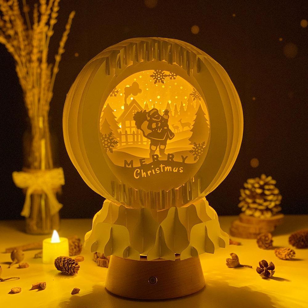 Merry Christmas 2 - 3D Pop-up Light Box Globe File - Cricut File - LightBoxGoodMan - LightboxGoodman