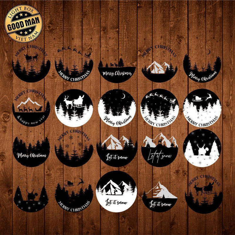 Merry Christmas 4 - Cricut File - Svg, Png, Dxf, Eps - LightBoxGoodMan - LightboxGoodman