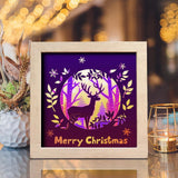 Merry Christmas Deer – Paper Cut Light Box File - Cricut File - 20x20cm - LightBoxGoodMan - LightboxGoodman