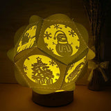 Merry Christmas - Pentagon 3D Lantern File - Cricut File - LightBoxGoodMan - LightboxGoodman