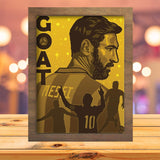 Messi - Paper Cutting Light Box - LightBoxGoodman