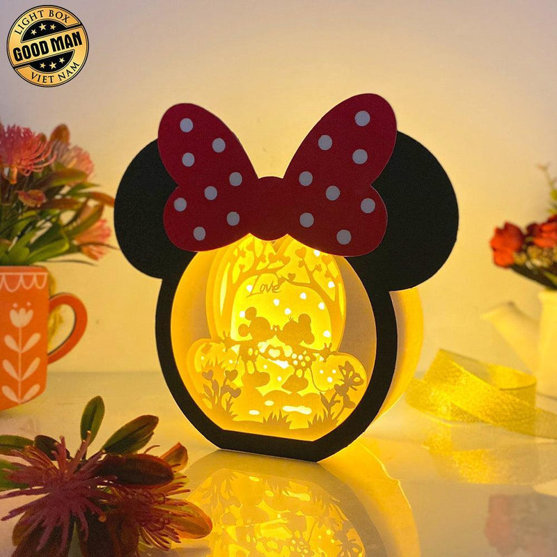 Mickey Love - Paper Cut Minnie Mouse Light Box File - Cricut File - 7x7,3 Inches - LightBoxGoodMan - LightboxGoodman