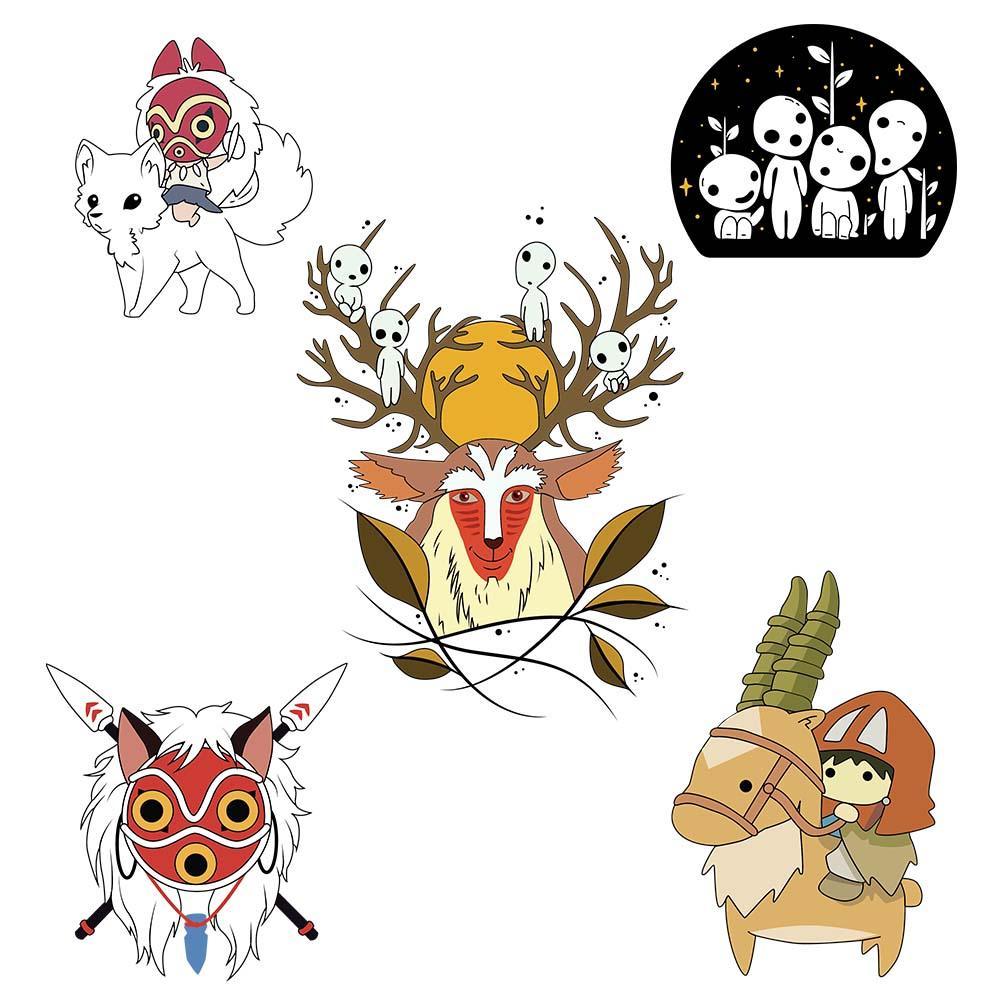 Mononoke Hime - Cricut File - Svg, Png, Dxf, Eps - LightBoxGoodMan