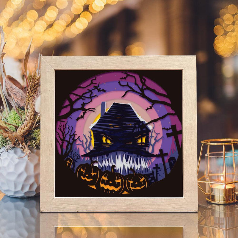 Monster House – Paper Cut Light Box File - Cricut File - 20x20cm - LightBoxGoodMan - LightboxGoodman