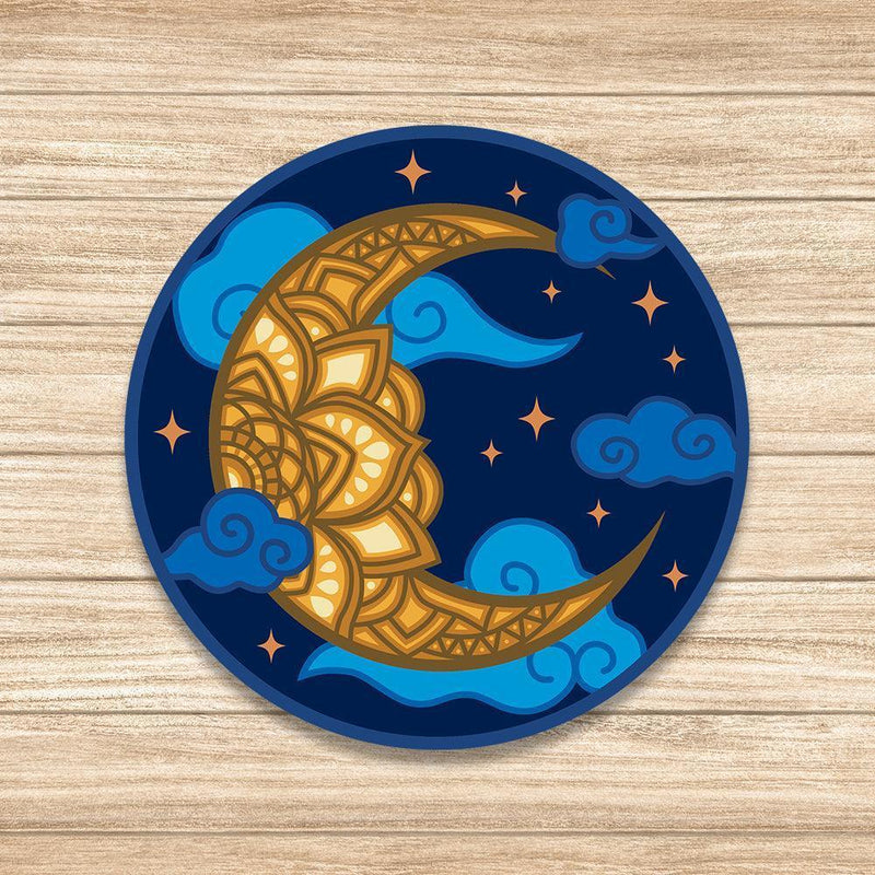 Moon - Paper 3D Layered File - Cricut File - 19x19cm - LightBoxGoodMan - LightboxGoodman