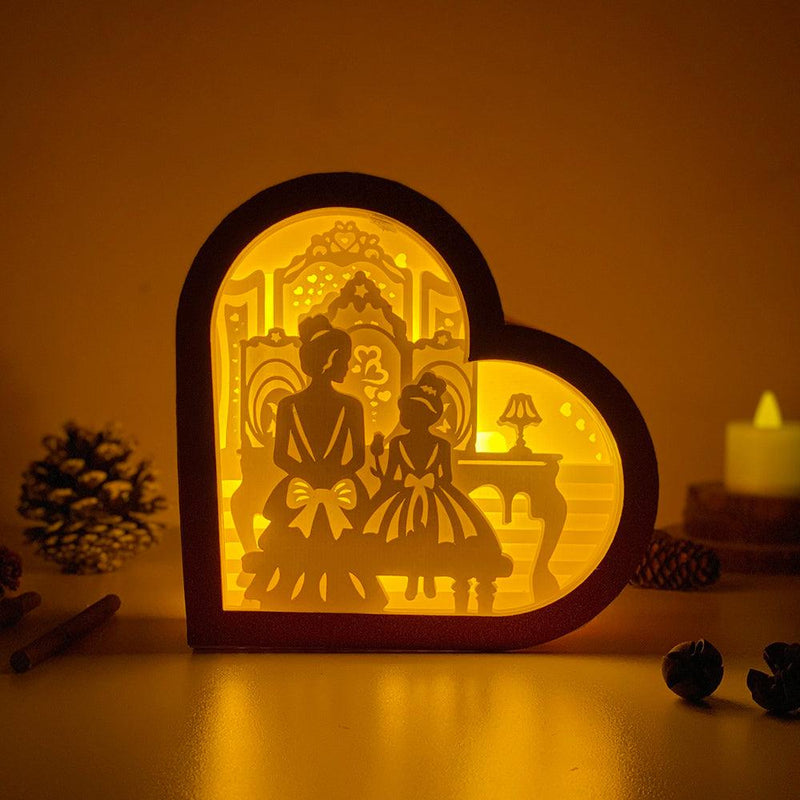 Mother Day 1 - Heart Papercut Lightbox File - 6,2x6,4" - Cricut File - LightBoxGoodMan - LightboxGoodman