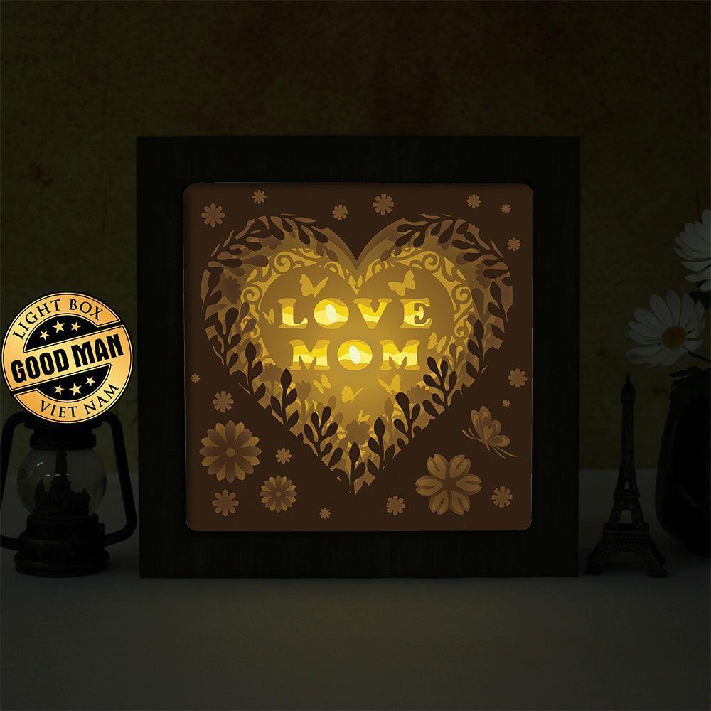 Mother Day 4 – Paper Cut Light Box File - Cricut File - 8x8 inches - LightBoxGoodMan - LightboxGoodman