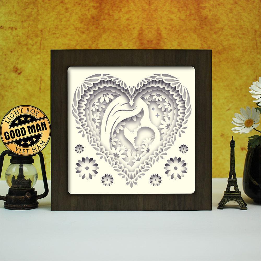 Mother's Day 6 – Paper Cut Light Box File - Cricut File - 8x8 inches - LightBoxGoodMan - LightboxGoodman
