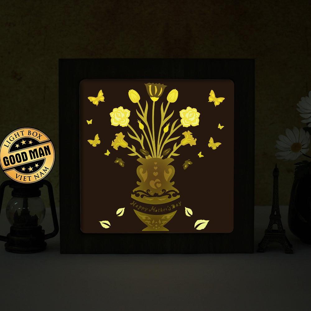 Mother's Day 8 – Paper Cut Light Box File - Cricut File - 8x8 inches - LightBoxGoodMan - LightboxGoodman
