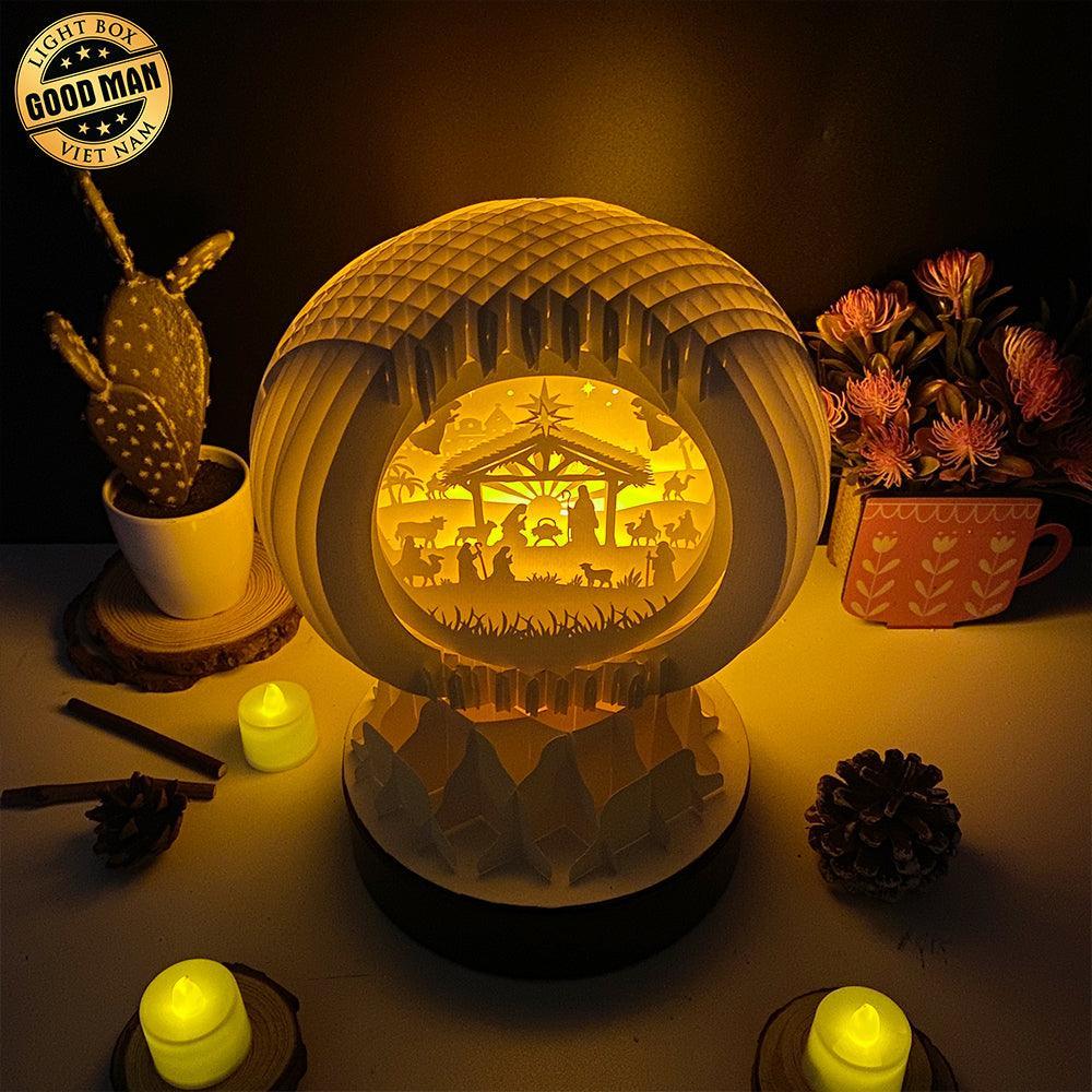 Nativity - 3D Pop-up Light Box Globe File - Cricut File - LightBoxGoodMan - LightboxGoodman