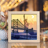 New York 2 Square - Paper Cut Light Box File - Cricut File - 8x8 inches - LightBoxGoodMan