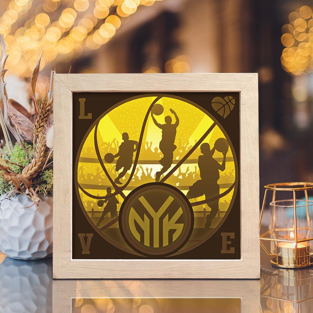 New York Knicks – Paper Cut Light Box File - Cricut File - 20x20cm - LightBoxGoodMan - LightboxGoodman